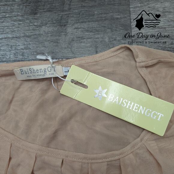 Baishenggt Long Sleeve Mesh Top Size L - Picture 2 of 5